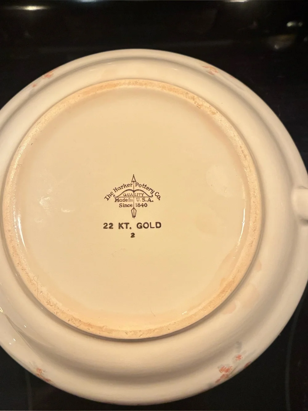 Harker Pottery Co Floral Covered Soup Tureen